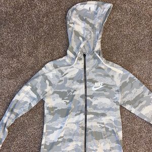 Nike Zip Up Gray Camo Hoodie